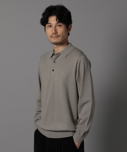 GLOBAL WORK（グローバルワーク）の「ニットポロシャツ/Salon de GW/133436（ポロシャツ・メンズ・ブラック/ライトベージュ/グリーン系その他6・MEDIUM/LARGE/X-LARGE/SMALL）」の13枚目の写真