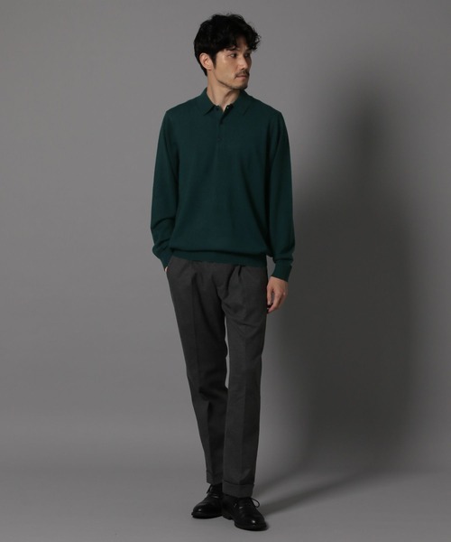 timeworn clothing新作　ニットポロシャツ　36 未使用 シルクコットン ニットポロシャツ | TOMORROWLAND (Men