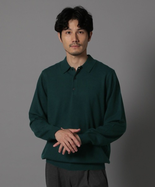 GLOBAL WORK（グローバルワーク）の「ニットポロシャツ/Salon de GW/133436（ポロシャツ・メンズ・ブラック/ライトベージュ/グリーン系その他6・MEDIUM/LARGE/X-LARGE/SMALL）」の20枚目の写真