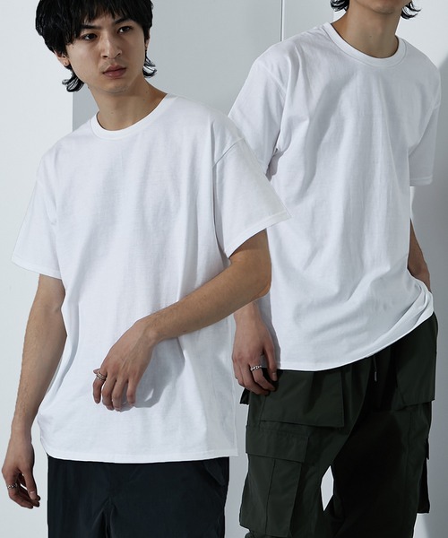 GILDAN(ギルダン)の「【GILDAN】ウルトラコットン スペシャル2パックTee 半袖 無地Tシャツ 2枚セット MURS(Tシャツ/カットソー・メンズ・マルチ/ホワイト/その他2・M/L)」の2枚目の写真