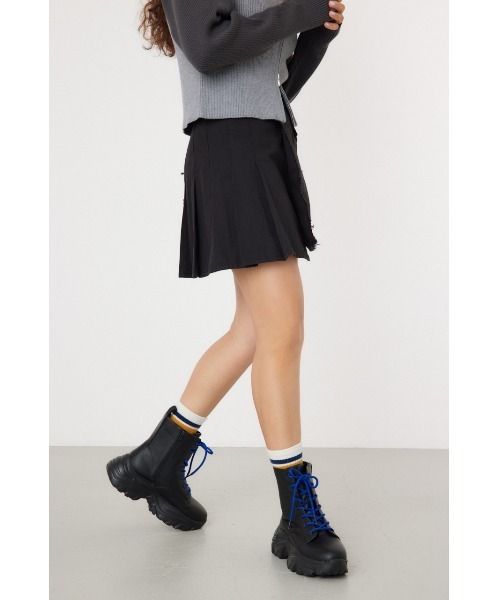 RODEO CROWNS WIDE BOWL（ロデオクラウンズワイドボウル）の「アシンメトリープリーツスカート（スカート・レディース・ベージュ系その他/ブラック/カーキ・SMALL/MEDIUM）」の6枚目の写真