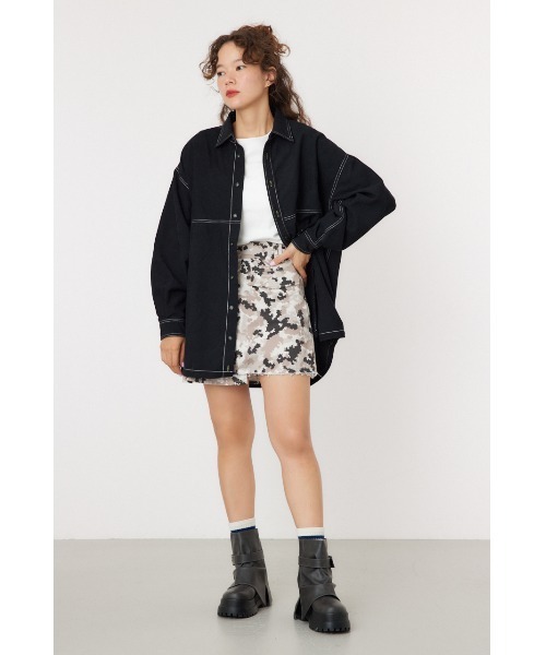 RODEO CROWNS WIDE BOWL（ロデオクラウンズワイドボウル）の「アシンメトリープリーツスカート（スカート・レディース・ベージュ系その他/ブラック/カーキ・SMALL/MEDIUM）」の19枚目の写真