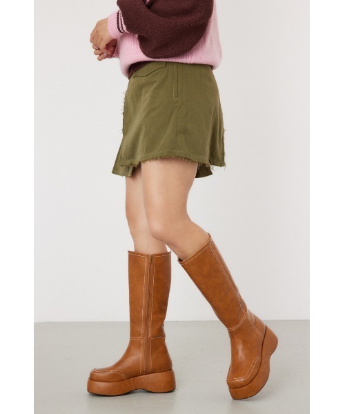 RODEO CROWNS WIDE BOWL（ロデオクラウンズワイドボウル）の「アシンメトリープリーツスカート（スカート・レディース・ベージュ系その他/ブラック/カーキ・SMALL/MEDIUM）」の12枚目の写真