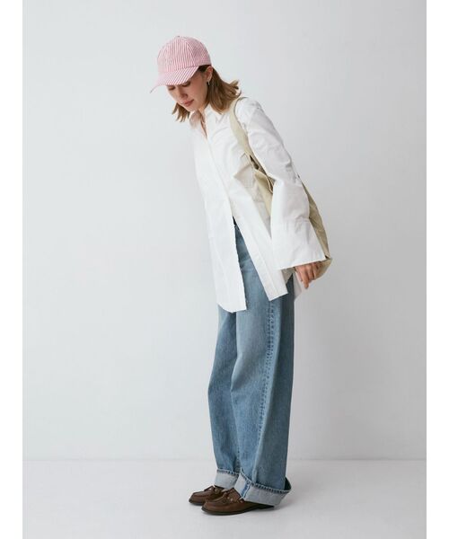 Ungrid（アングリッド）の「カットオフビッグシルエットシャツ（シャツ/ブラウス・レディース・グリーン系その他/ネイビー/オフホワイト・FREE）」の12枚目の写真