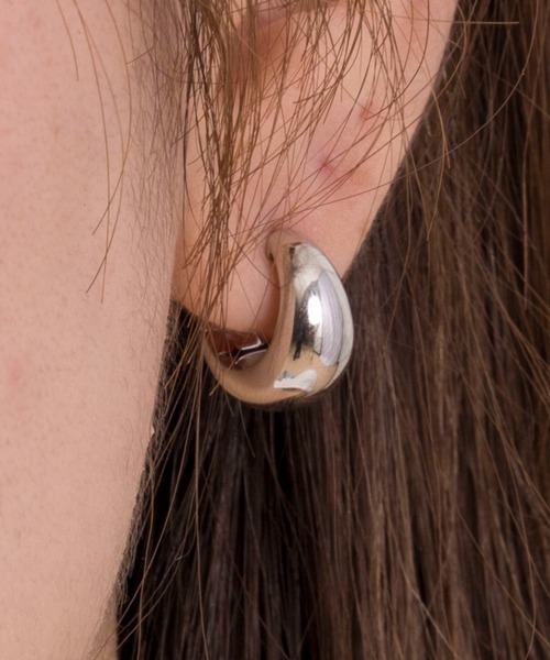 【ANNA SOTTILOTTA】ドロップ フープ ピアス シルバー ゴールド ピアス 「ANNA SOTTILOTTA」ドロップ フープ シルバー ゴールド