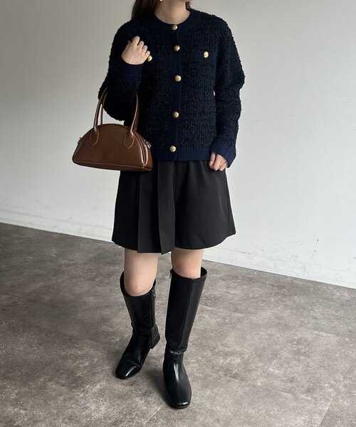 Chez toi（シェトワ）の「ツイードカーディガン（カーディガン/ボレロ・レディース・ブラック/グレイッシュベージュ/ネイビー・FREE）」の21枚目の写真