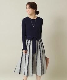 ITS'DEMO | 【手洗い可】リブニットフレアワンピース(ワンピース)