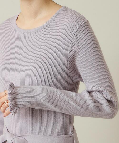 ITS'DEMO（イッツデモ）の「◆【手洗い可】リブニットフレアワンピース（ワンピース・レディース・パープル/ネイビー/ブラック・00）」の20枚目の写真