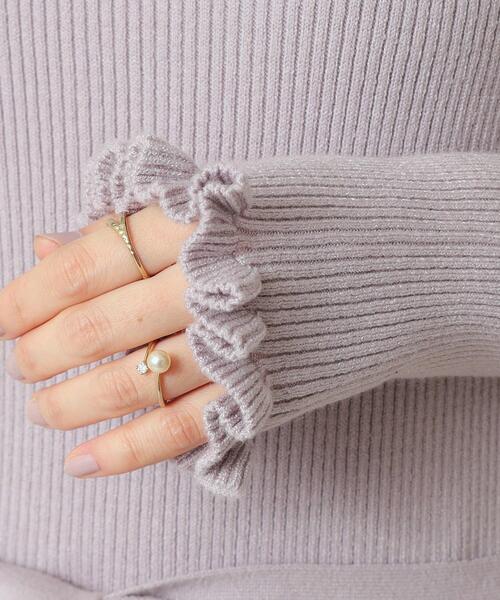 ITS'DEMO（イッツデモ）の「◆【手洗い可】リブニットフレアワンピース（ワンピース・レディース・パープル/ネイビー/ブラック・00）」の21枚目の写真