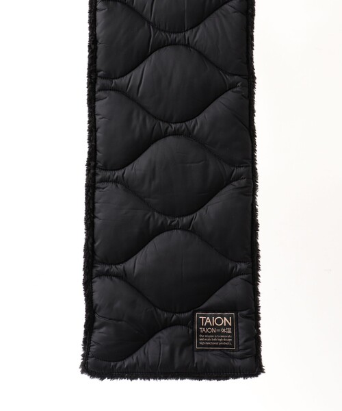 TAION（タイオン）の「【TAION/タイオン】MILITARY R/S DOWN SCARF SOFT SHELL 17（マフラー・メンズ・ベージュ/ブラック/ミント/ブラック系その他・FREE）」の9枚目の写真