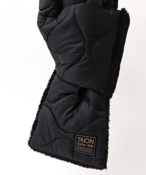 TAION（タイオン）の「【TAION/タイオン】MILITARY R/S DOWN SCARF SOFT SHELL 17（マフラー・メンズ・ベージュ/ブラック/ミント/ブラック系その他・FREE）」の10枚目の写真