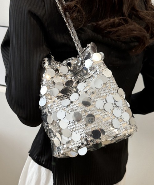 tolene(トレネ)の「スパンコールハンドバッグ チェーンストラップ(ハンドバッグ・レディース・ブラック/シルバー・ONE SIZE)」の15枚目の写真