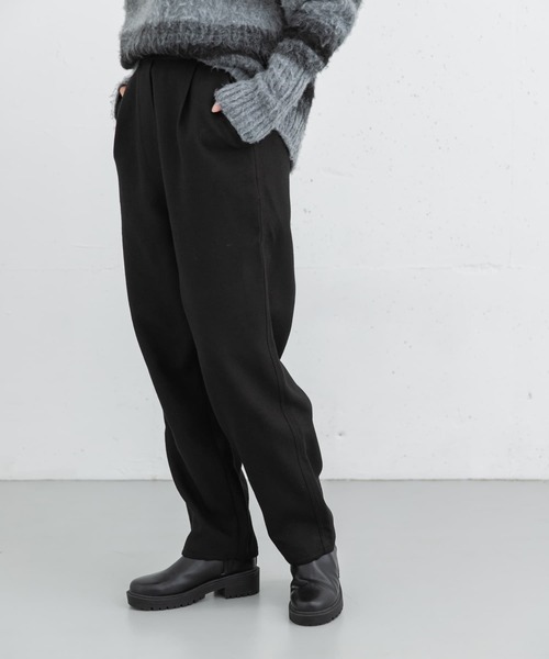 EKAL（エカル）の「ウールライクテーパードイージートラウザー（その他パンツ・レディース・ブラック/グレー・ONE）」の2枚目の写真