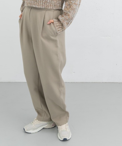 EKAL（エカル）の「ウールライクテーパードイージートラウザー（その他パンツ・レディース・ブラック/グレー・ONE）」の4枚目の写真