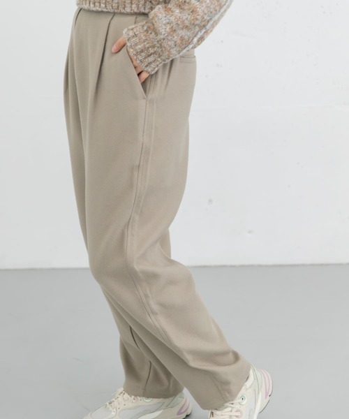 EKAL（エカル）の「ウールライクテーパードイージートラウザー（その他パンツ・レディース・ブラック/グレー・ONE）」の6枚目の写真