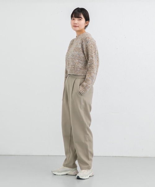 EKAL（エカル）の「ウールライクテーパードイージートラウザー（その他パンツ・レディース・ブラック/グレー・ONE）」の8枚目の写真