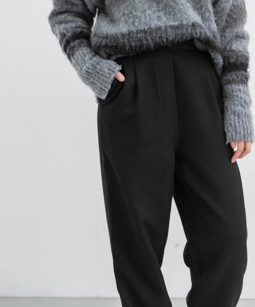 EKAL（エカル）の「ウールライクテーパードイージートラウザー（その他パンツ・レディース・ブラック/グレー・ONE）」の10枚目の写真