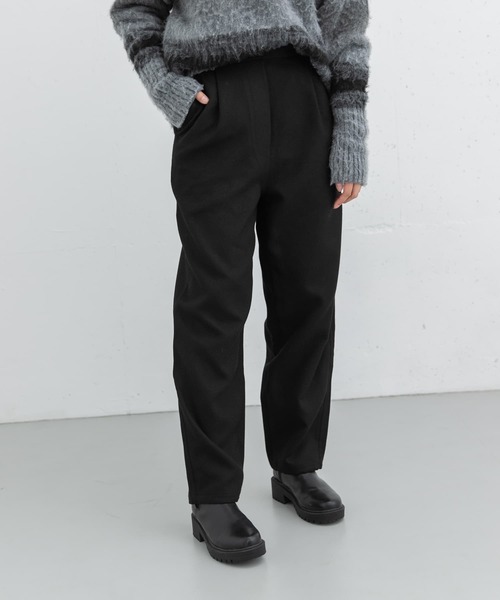 EKAL（エカル）の「ウールライクテーパードイージートラウザー（その他パンツ・レディース・ブラック/グレー・ONE）」の11枚目の写真