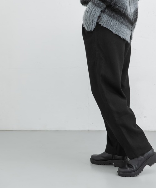 EKAL（エカル）の「ウールライクテーパードイージートラウザー（その他パンツ・レディース・ブラック/グレー・ONE）」の12枚目の写真