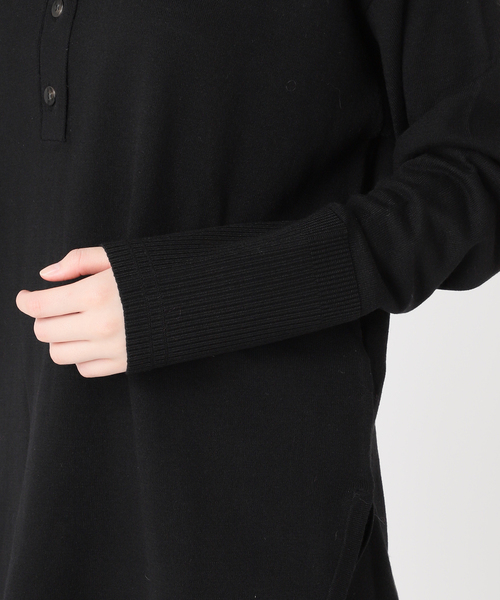 JOURNAL STANDARD（ジャーナルスタンダード）の「《WEB限定追加3》ウォッシャブル2WAYヘンリープルオーバー（ニット/セーター・レディース・チャコールグレー/ブラック・FREE）」の20枚目の写真