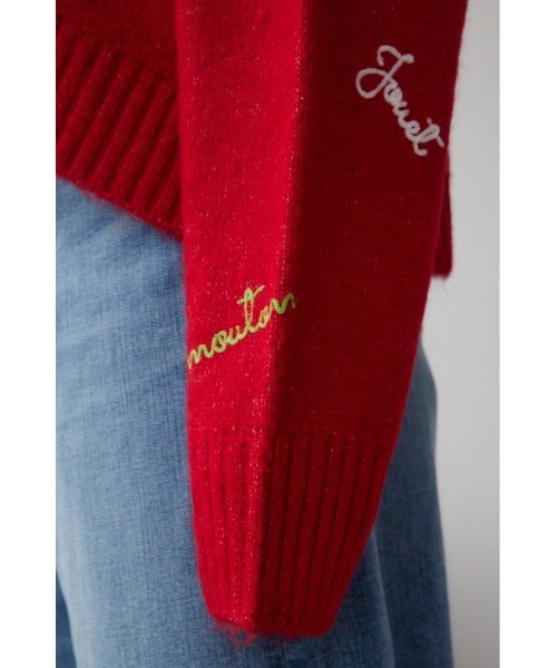 AZUL by moussy(アズールバイマウジー)の「アソート刺繍ニット(ニット/セーター・レディース・レッド/グリーン/ブラック/アイボリー・SMALL/MEDIUM)」の15枚目の写真