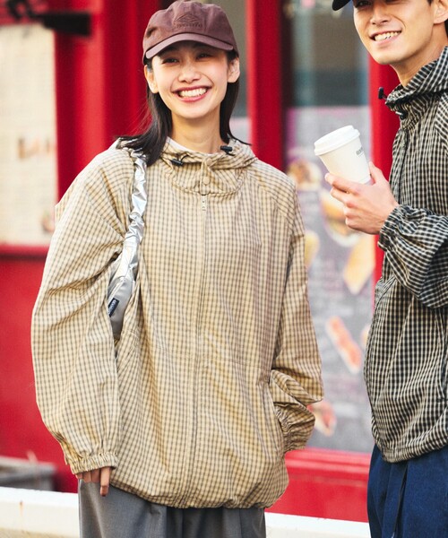 【boohoo ブーフー】フルジップ チェック パーカー セール】限定展開 ビッグシルエット チェック ジップアップ
