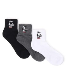 CHUMS（チャムス）の「【CHUMS】3P CHUMS Booby Crew Socks（ソックス/靴下・メンズ）」