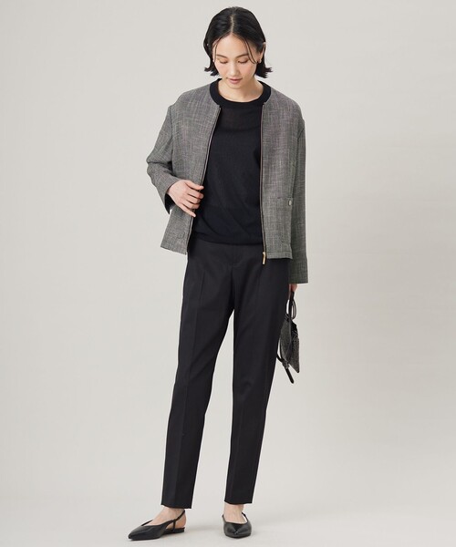 自由区（ジユウク）の「コットンサテンテーパード パンツ（その他パンツ・レディース・ブラック系/ネイビー系/ベージュ系/パイングリーン系/ブラウン/ターコイズブルー・38/40/42/36）」の22枚目の写真
