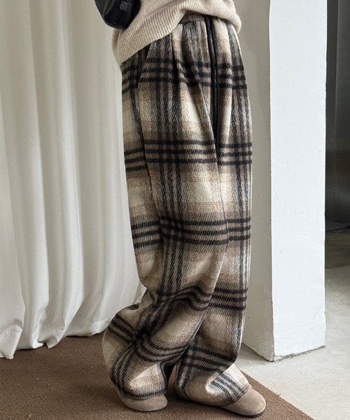 Vipoa（ヴィポア）の「check flannel pants（その他パンツ・レディース・ブラウン/ブラック系・FREE）」の9枚目の写真