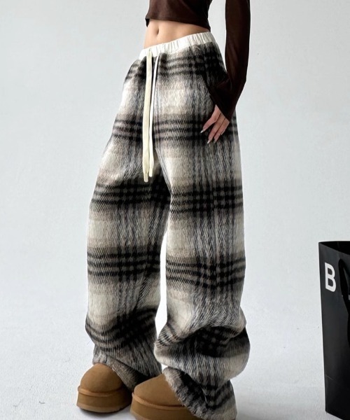 Vipoa（ヴィポア）の「check flannel pants（その他パンツ・レディース・ブラウン/ブラック系・FREE）」の7枚目の写真