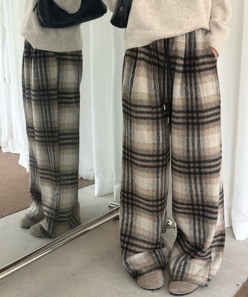 Vipoa（ヴィポア）の「check flannel pants（その他パンツ・レディース・ブラウン/ブラック系・FREE）」の4枚目の写真