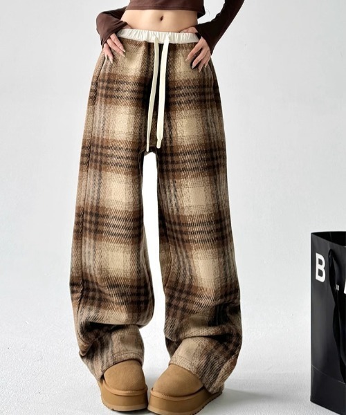 Vipoa（ヴィポア）の「check flannel pants（その他パンツ・レディース・ブラウン/ブラック系・FREE）」の10枚目の写真