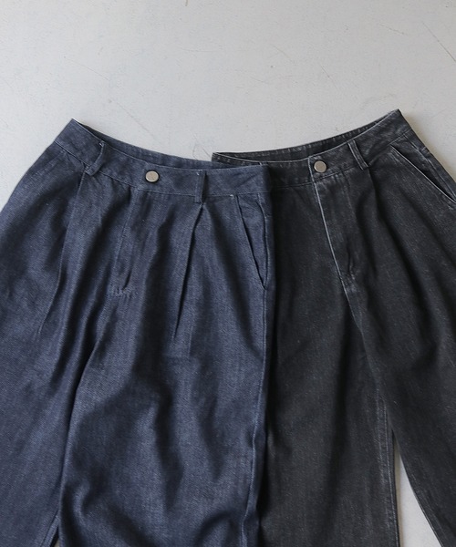 cheriella（シェリエラ）の「【cheriella】ハイウエストタックワイドデニムパンツ HIGH WAIST TUCK WIDE DENIM PANTS（デニムパンツ・レディース・インディゴブルー/ブラック・L/M/S）」の15枚目の写真