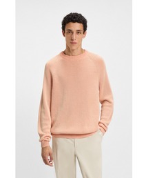 コットン/リネン セーター ストライプニット