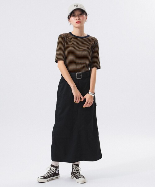 Healthknit（ヘルスニット）の「【別注】Health Knit / ボーダー フライス 5分袖 Tシャツ（Tシャツ/カットソー・レディース・ネイビー/グレー/オフホワイト・ONE SIZE）」の14枚目の写真