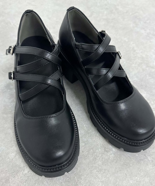 archives（アルシーヴ）の「ダブルクロスパンプス（パンプス・レディース・ブラック・MEDIUM/LARGE）」の7枚目の写真