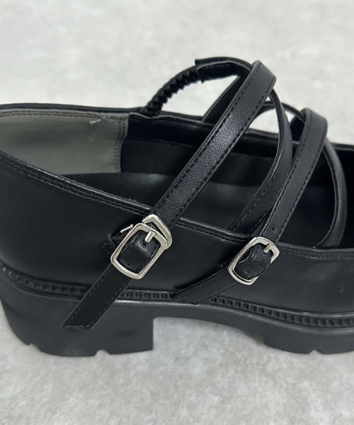 archives（アルシーヴ）の「ダブルクロスパンプス（パンプス・レディース・ブラック・MEDIUM/LARGE）」の10枚目の写真