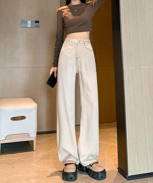 Mihaページ セール】ルーズシルエットワイドデニムパンツ（デニムパンツ）｜aimoha