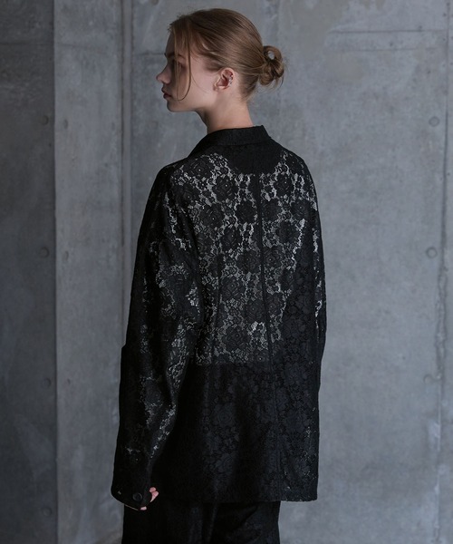 フラワーレーステーラードジャケット SERACE ジャケット テーラードジャケット 「SERACE」Flower lace
