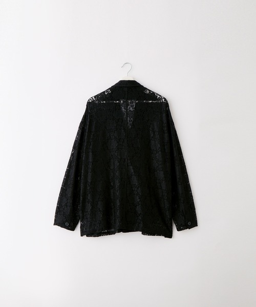 SERACE（セラス）の「【SERACE】Flower lace loose double tailored jacket / フラワーレースルーズダブルテーラードジャケット（テーラードジャケット・メンズ・ブラック・M/L）」の15枚目の写真