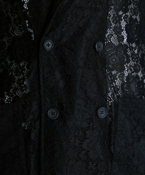 SERACE（セラス）の「【SERACE】Flower lace loose double tailored jacket / フラワーレースルーズダブルテーラードジャケット（テーラードジャケット・メンズ・ブラック・M/L）」の19枚目の写真