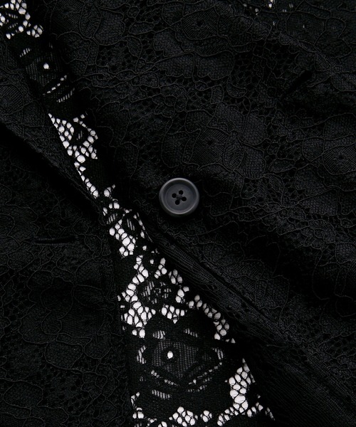 SERACE】Flower lace loose double tailored jacket / フラワーレース 