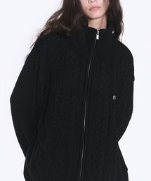 PLACE STUDIO | PLACE STUDIO／ケーブルジップニット(ニット/セーター)