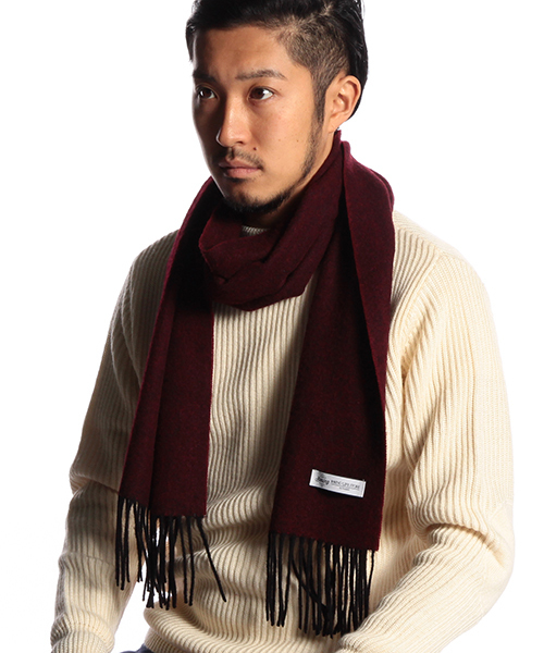 B:MING by BEAMS（ビーミングバイビームス）の「ビーミング by ビームス / ヘリンボーンマフラー　（マフラー・メンズ・サックスブルー/ネイビー/グレー/ブラック/ワイン・ONE SIZE）」の5枚目の写真