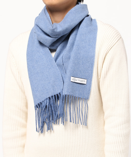 B:MING by BEAMS（ビーミングバイビームス）の「ビーミング by ビームス / ヘリンボーンマフラー　（マフラー・メンズ・サックスブルー/ネイビー/グレー/ブラック/ワイン・ONE SIZE）」の6枚目の写真