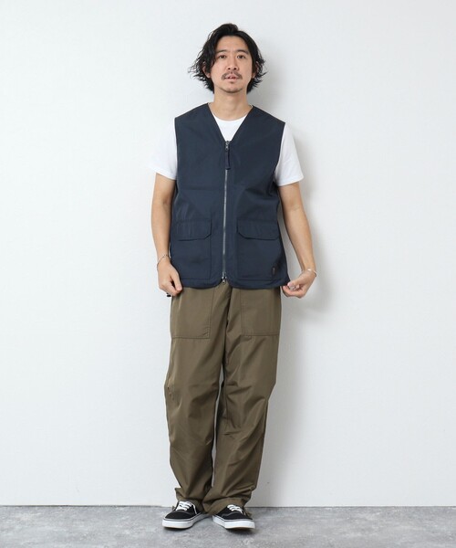 TAION(タイオン)の「【TAION/タイオン】ノンダウン ミリタリー リバーシブル Vネックベスト 25SS(ベスト・メンズ・ブラック/オリーブ/ダークネイビー・L/XL/M)」の4枚目の写真