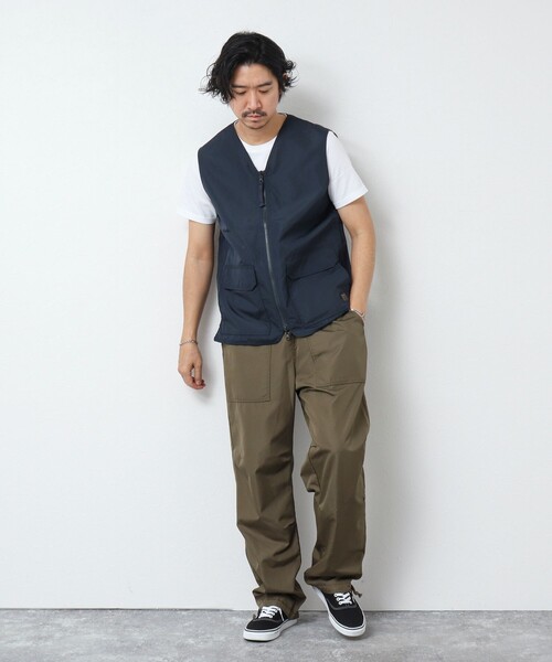 TAION(タイオン)の「【TAION/タイオン】ノンダウン ミリタリー リバーシブル Vネックベスト 25SS(ベスト・メンズ・ブラック/オリーブ/ダークネイビー・L/XL/M)」の5枚目の写真