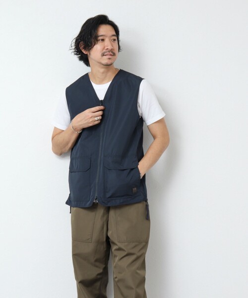 TAION(タイオン)の「【TAION/タイオン】ノンダウン ミリタリー リバーシブル Vネックベスト 25SS(ベスト・メンズ・ブラック/オリーブ/ダークネイビー・L/XL/M)」の8枚目の写真