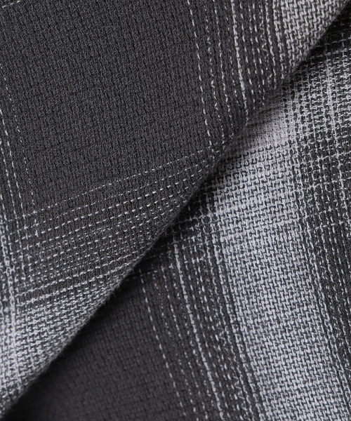 B.C STOCK（ベーセーストック）の「ダメージ加工 オンブレチェックシャツ（シャツ/ブラウス・メンズ・ホワイト/ブルー系その他/チャコールグレー・MEDIUM/LARGE）」の21枚目の写真