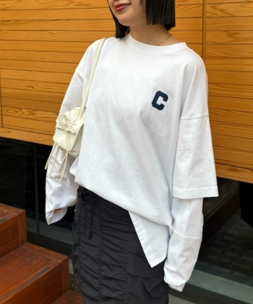 セール】【Champion】レイヤードロンT（Tシャツ/カットソー
